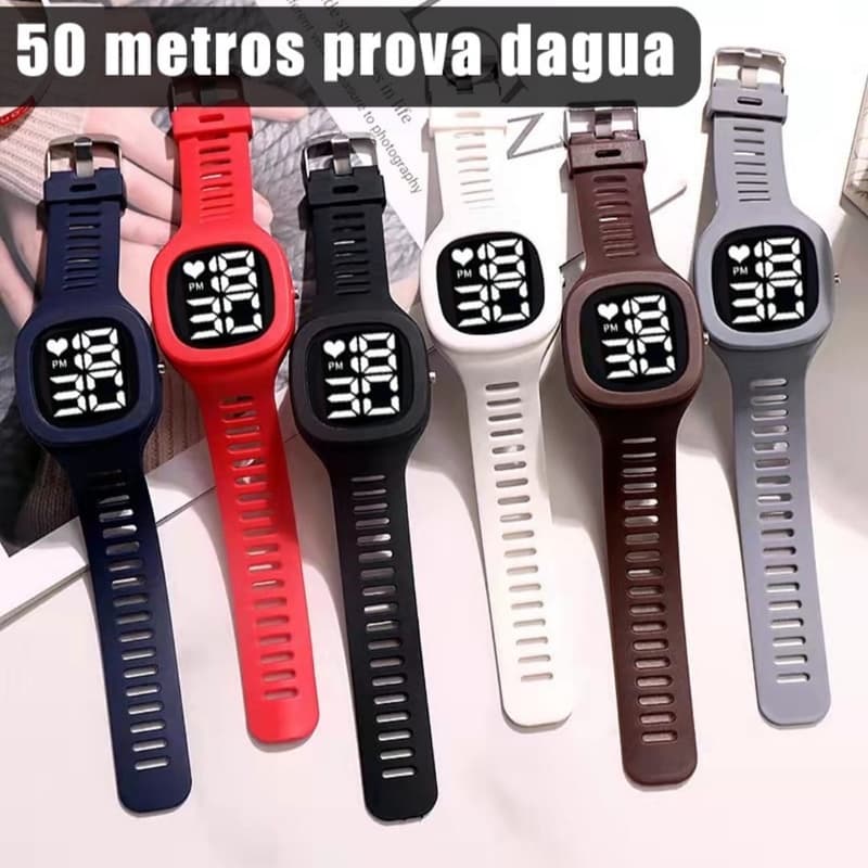 Relogio Digital Esportivo Masculino Feminino Unissex Prova D'agua Casual Tendência Moda Luxo