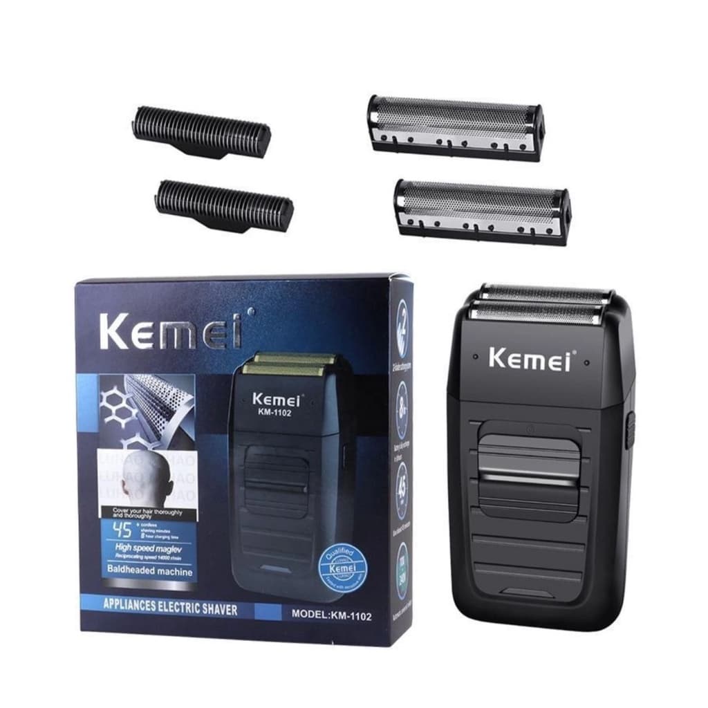 Barbeador Eletrico Shaver Maquina Kemei Km-1102 110v/240v