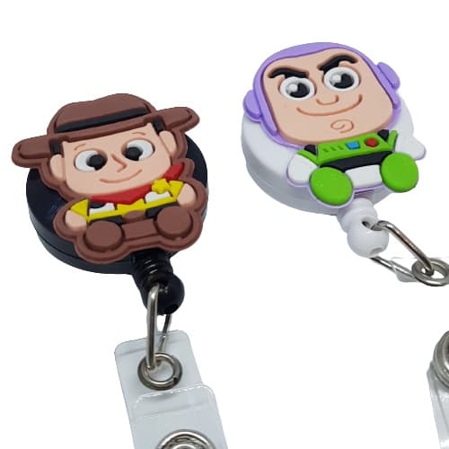 Roller clip / io io de cracha / porta crachá Retrátil - Toy Story Wood e Buzz