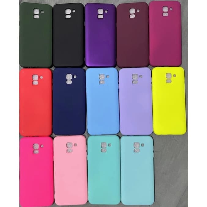 KIT - Capa Capinha Case Samsung Galaxy J6 Samsung Silicone Aveludado Proteção de Câmera