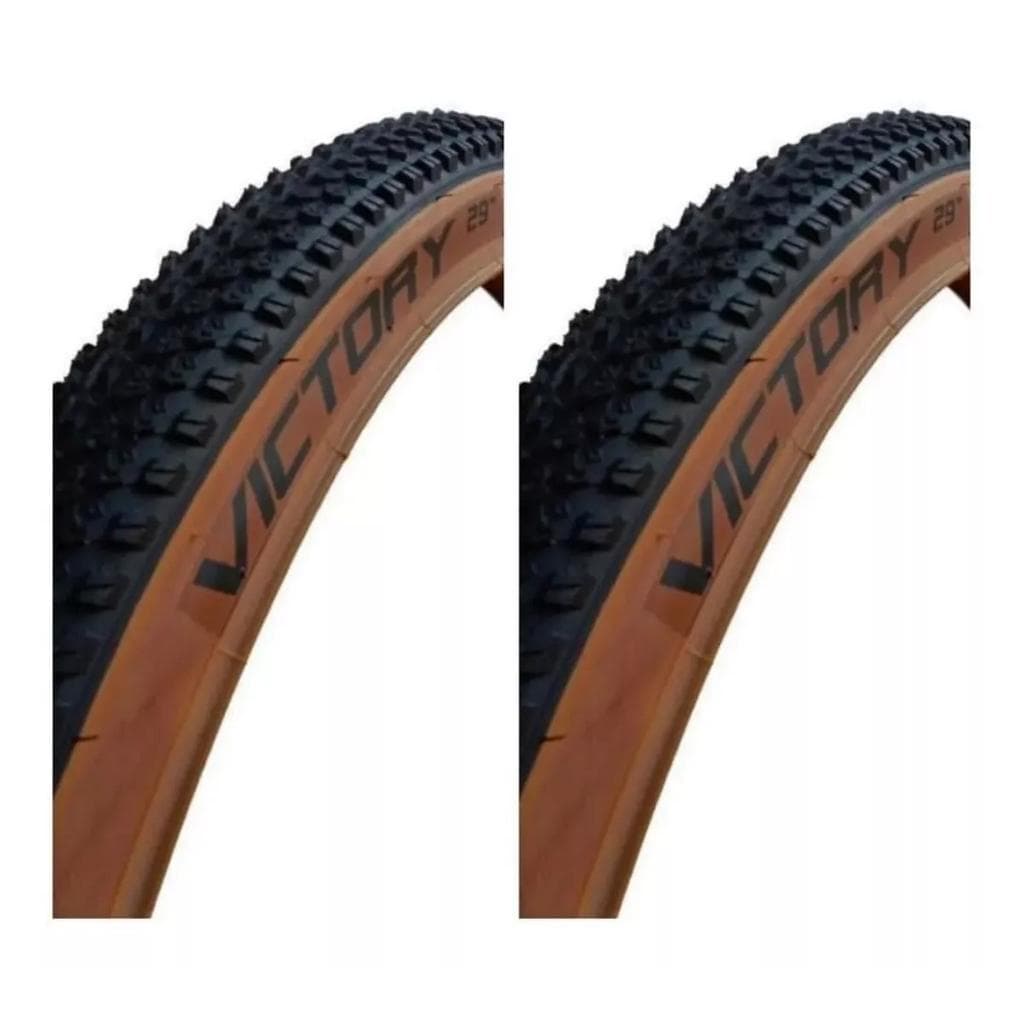 Par Pneus Bike Mtb Chaoyang Victory Skinwall Aro 29 X 2.20 Banda Marrom