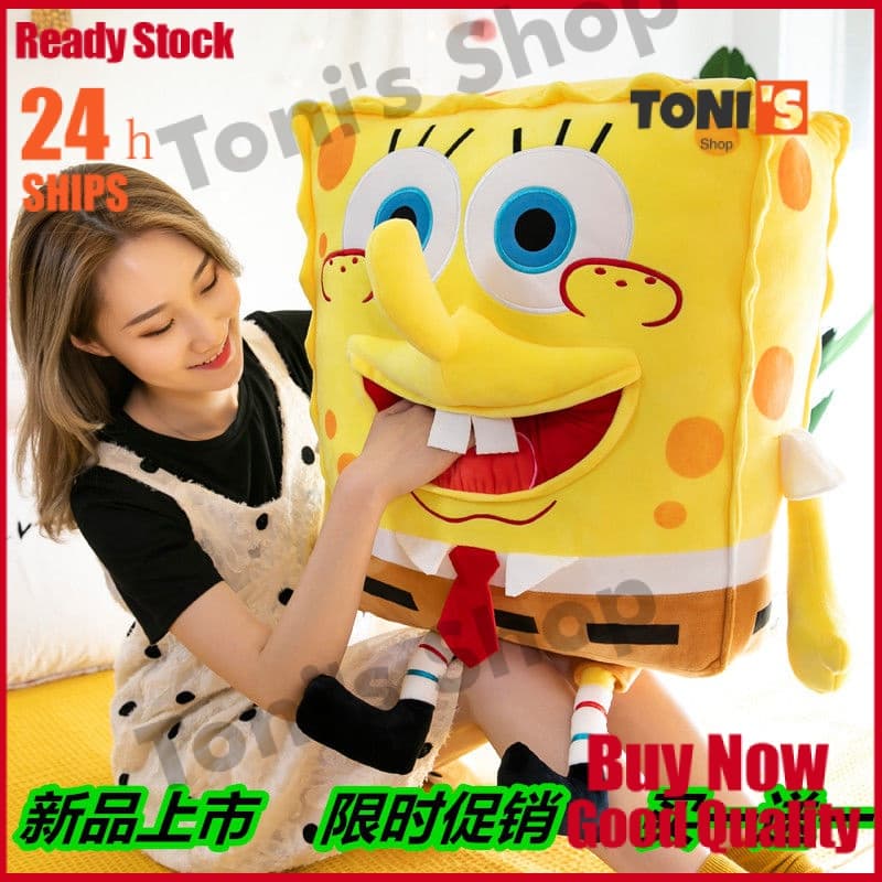 Nova impressão tridimensional Bob Esponja Boneca Pai Da Estrela Brinquedo de pelúcia Brinquedo infantil Boneca Dormir Almofada