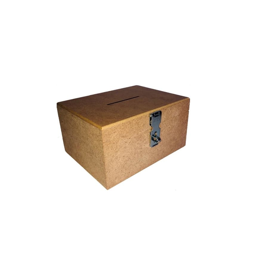COFRE EM MDF COM FECHO PARA CADEADO AL877