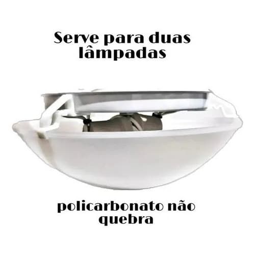 Plafon Lustre para Ventilador De Teto com 2 Lâmpadas Universal