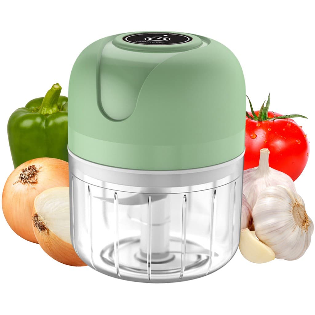 Mini Processador Triturador Sem Fio Elétrico Automatico 250ML De Alimentos Recarregável  Para Legumes Alho Cebola