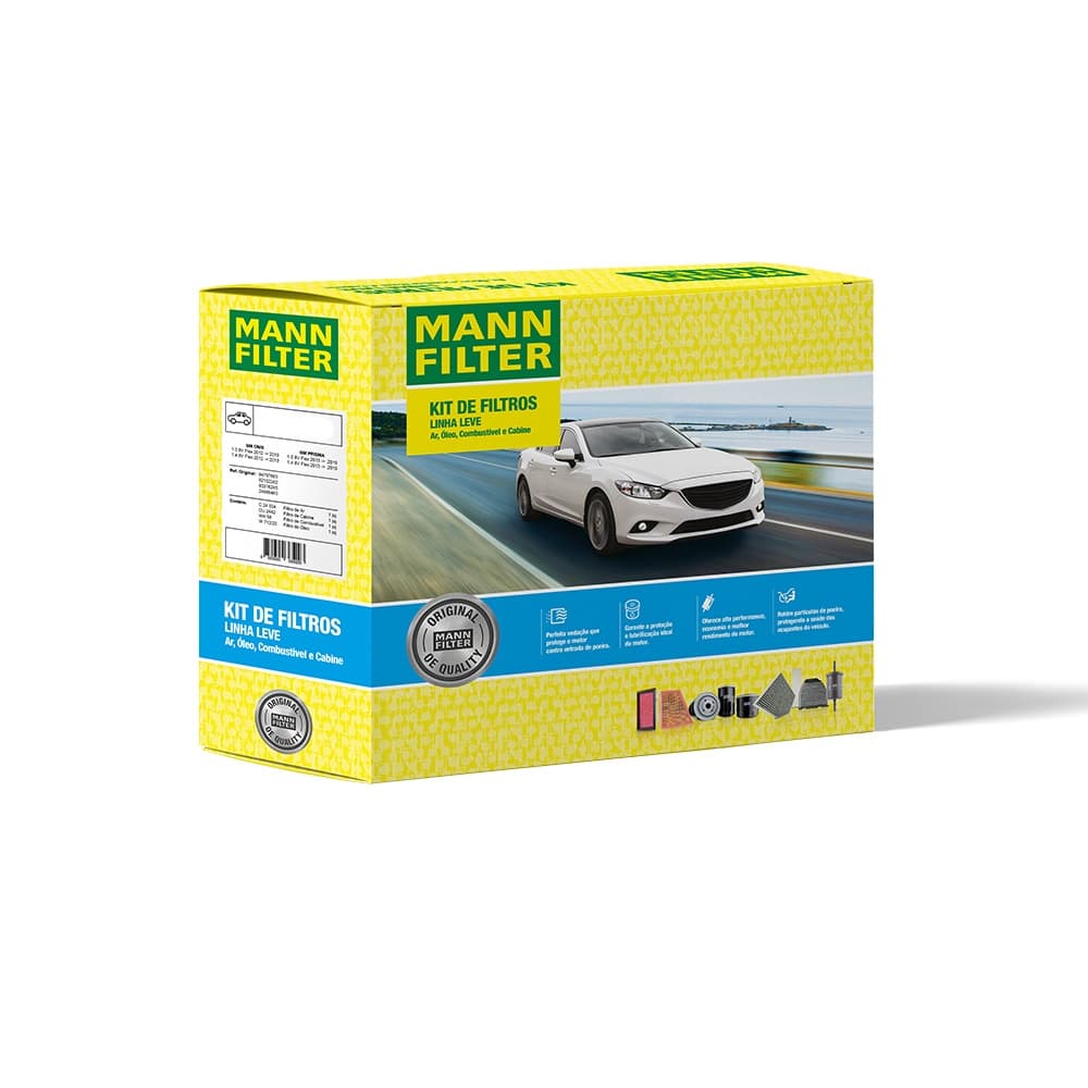 Kit filtros GM Onix prisma 1.0 1.4 2013 a 2019 filtro ar cabine óleo combustível revisão completa mann