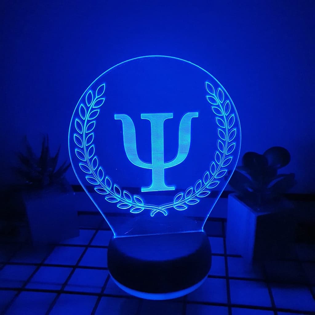 Luminária, abajur de mesa, presente de formatura, Psicologia, Psicóloga