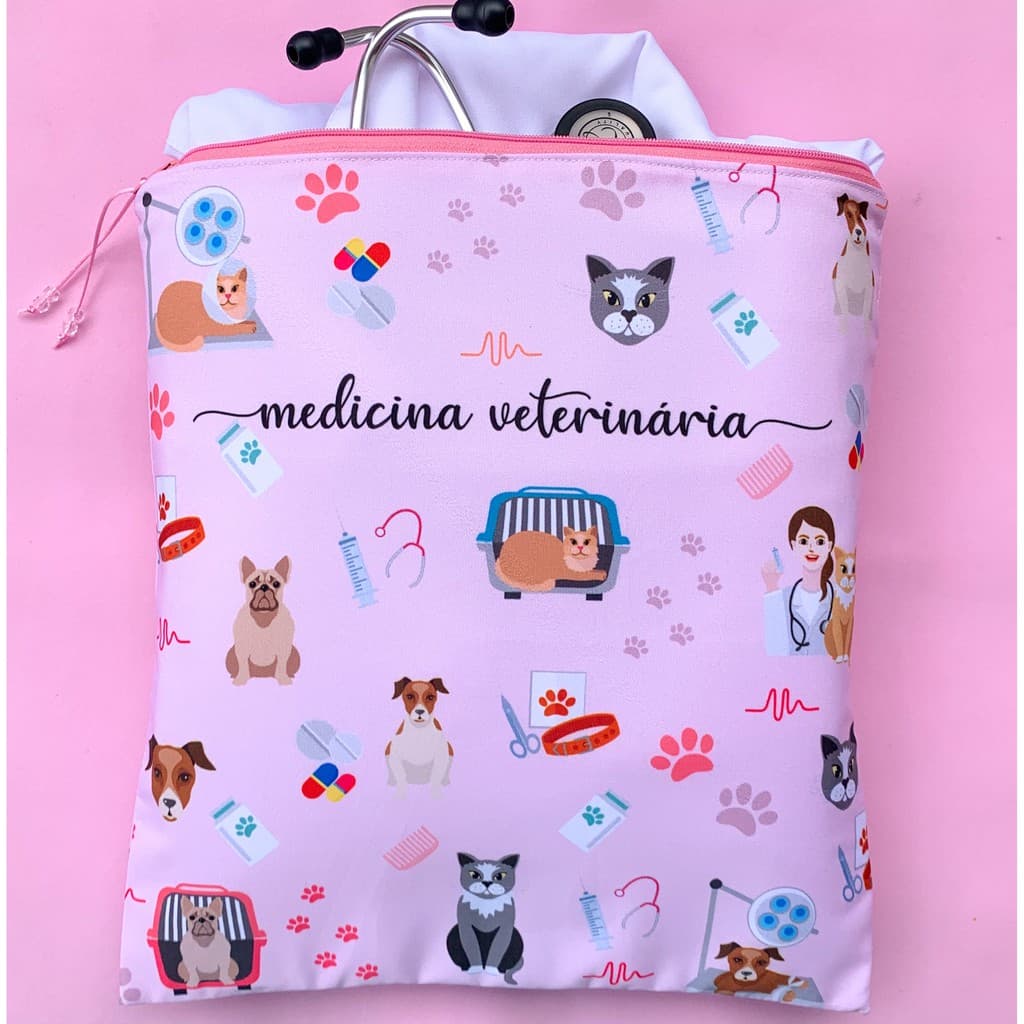 Porta Jaleco Estampas Profissões