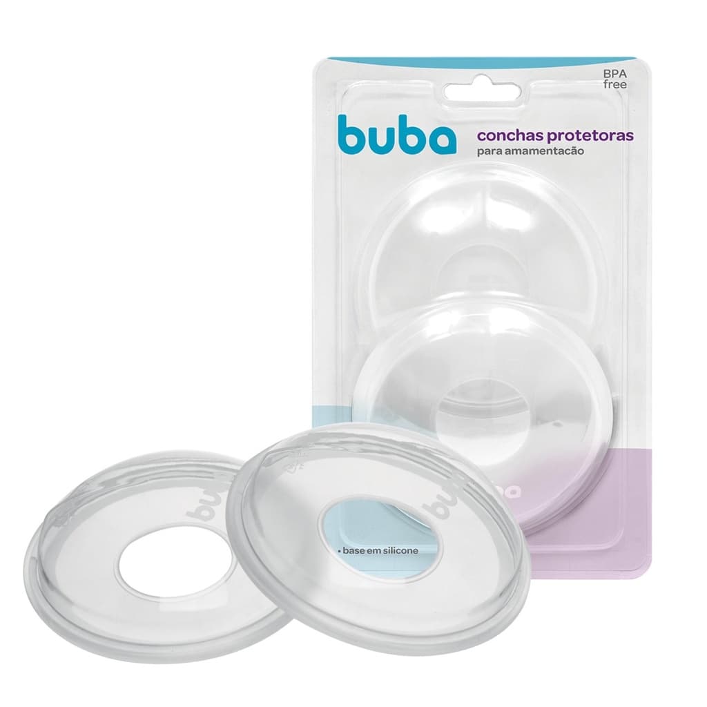 2 Concha de Amamentação Protetor para os Seios Mamilos Bico do Peito Pós Parto Base Silicone