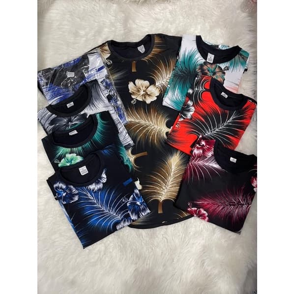 Kit 02 camisetas long line masculino floral estampato otima qualidade