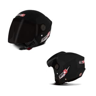 Capacete New Liberty Three Com Viseira Fumê Preto-Fosco Promoção Oferta Feminino Masculino