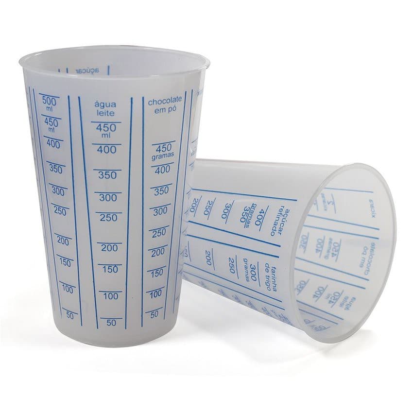 Copo Medidor de Plástico  500ml copo medida cozinha