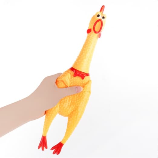 Brinquedo Mordedor Para Cachorro, Gato, Cães Frango Galinha P M  Faz Barulho Todos Os Tamanhos 16cm 30cm