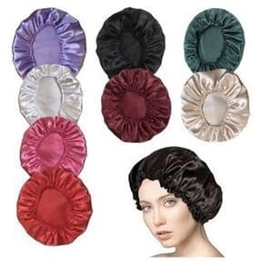 Touca de Cetim Antifrizz Touca de Banho de Cetim Cabelo Cacheado Impermeável Reutilizável Feminina Cores Sortidas