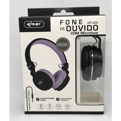 Fone de Ouvido Headset Gamer KP-428 Stereo com Fio e Microfone