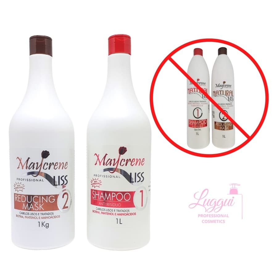 Escova Progressiva Maycrene  Liss 2x1l Sem Formol Maycrene