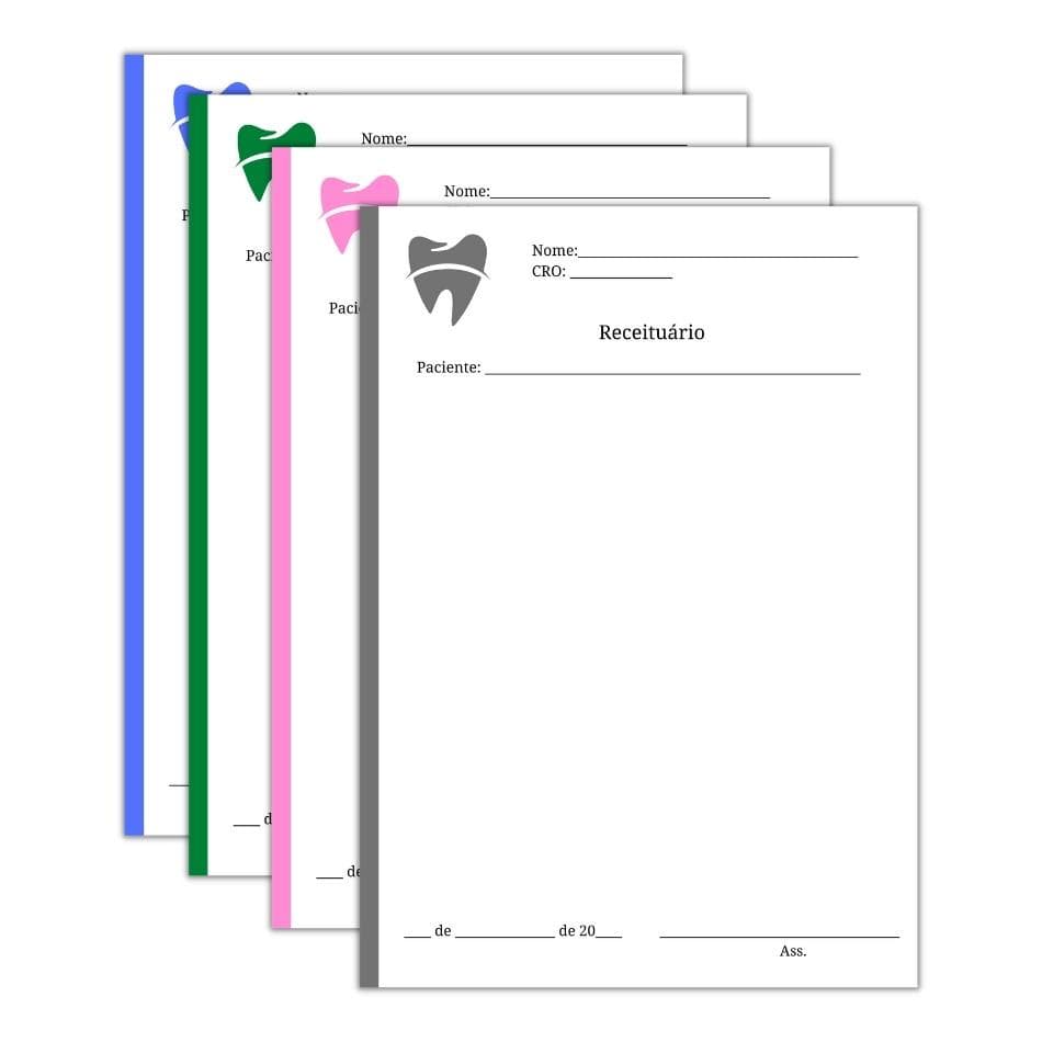 Receituário Odontológico Pronta Entrega - 14x21