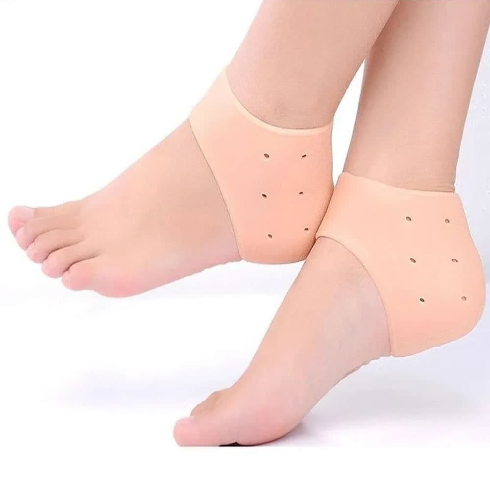 Meia Silicone Anti Rachadura Calcanhar Hidratante Protetor