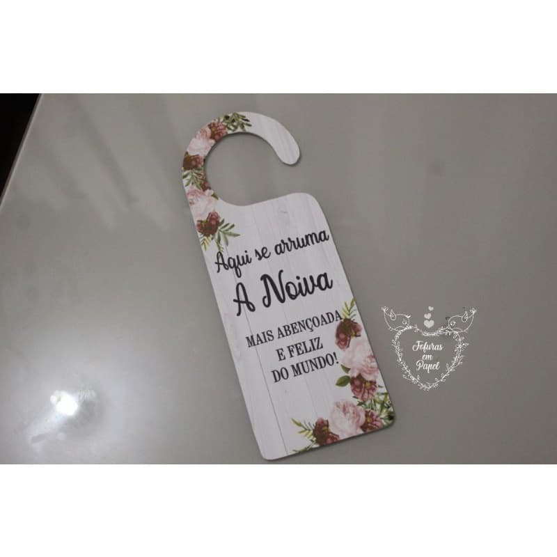 Tag de porta, porta da noiva, tag de porta Casamento