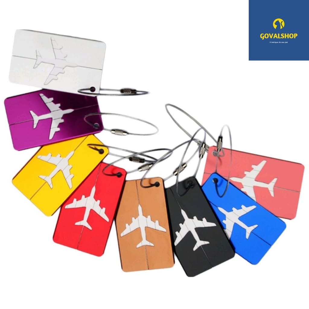 Etiqueta tag de identificação para mala de viagem