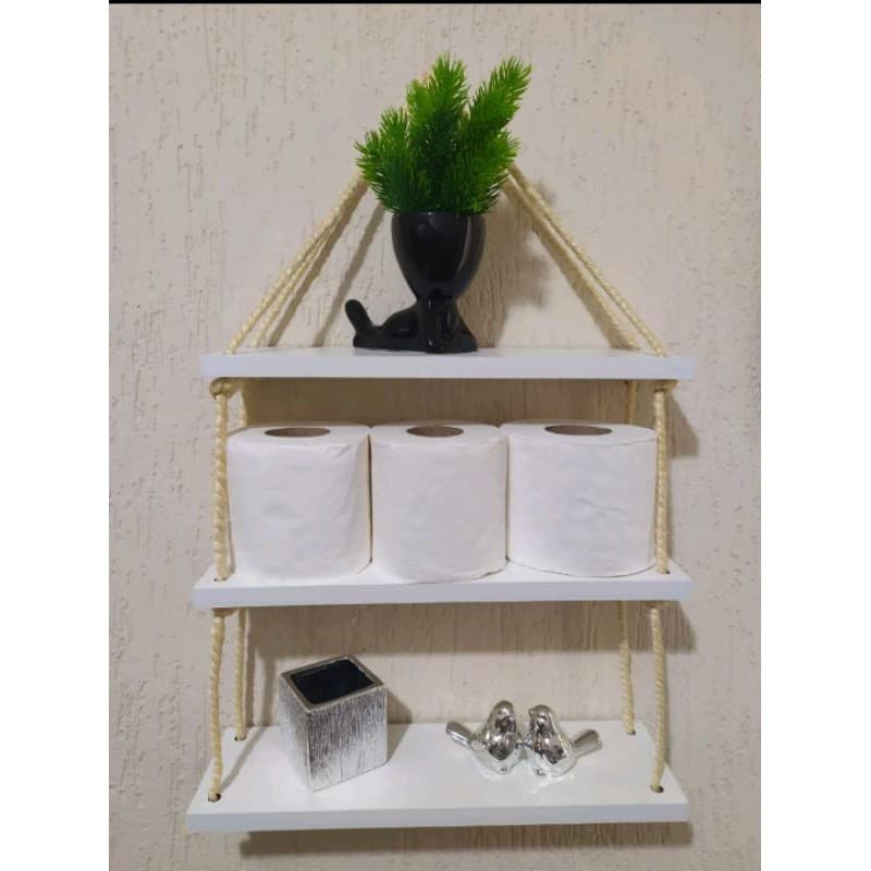 Prateleira com corda de sisal 25x10