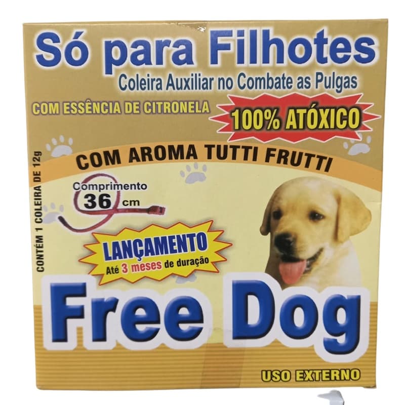 Coleira Antipulgas Free Dog para Filhotes - 36 cm