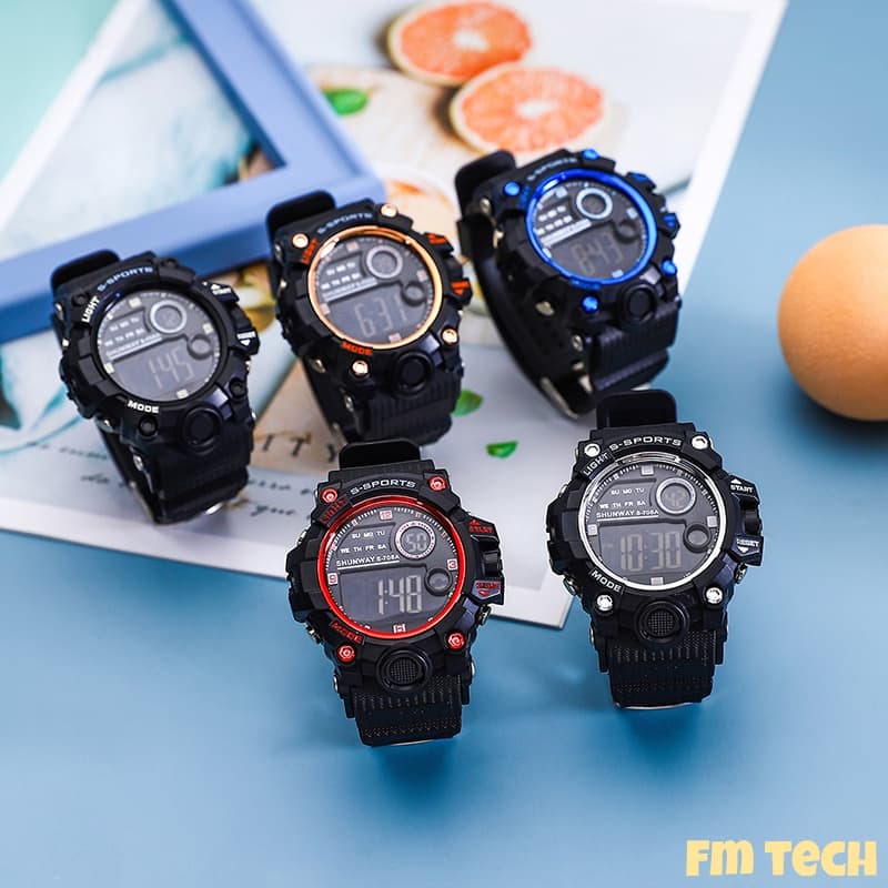 Relógio esportivo masculino digital à prova d'água S-705A
