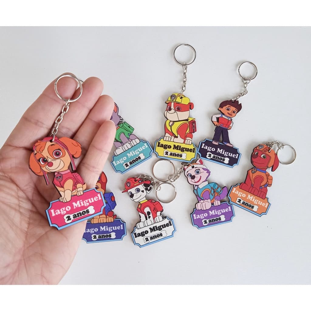 Chaveiros Patrulha Canina Personalizados