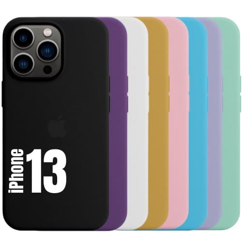 Case Capinha Silicone iPhone 13 Capa interior Aveludado Diversas Cores