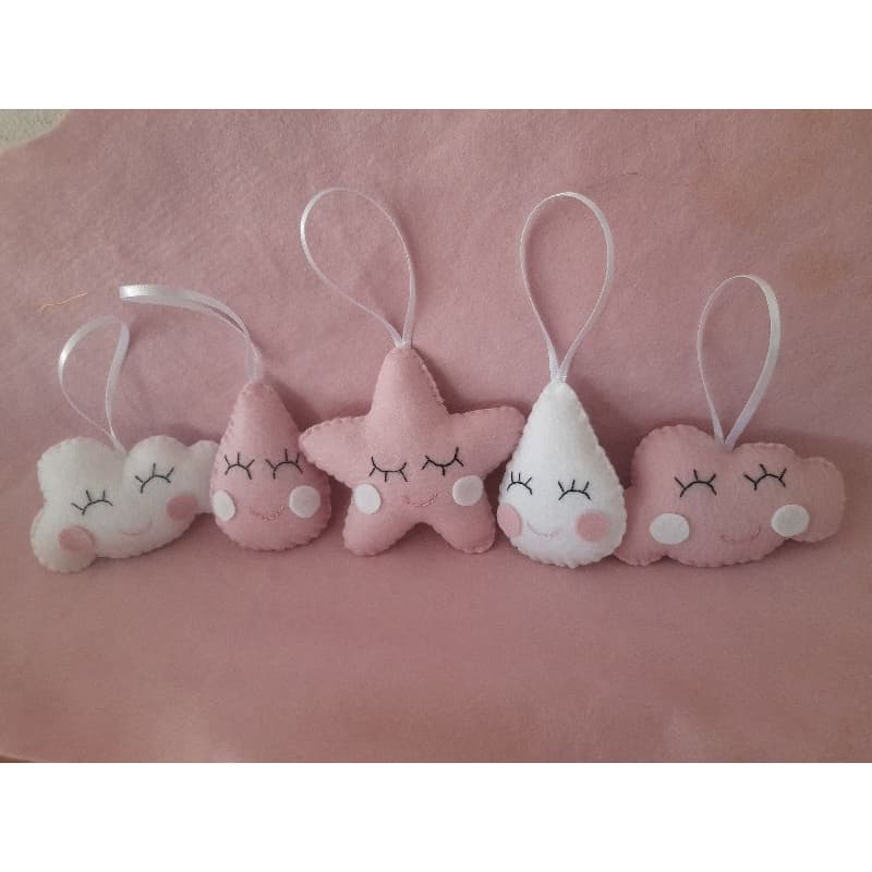 Kit Chuva de Amor para Mobile – 5 Peças