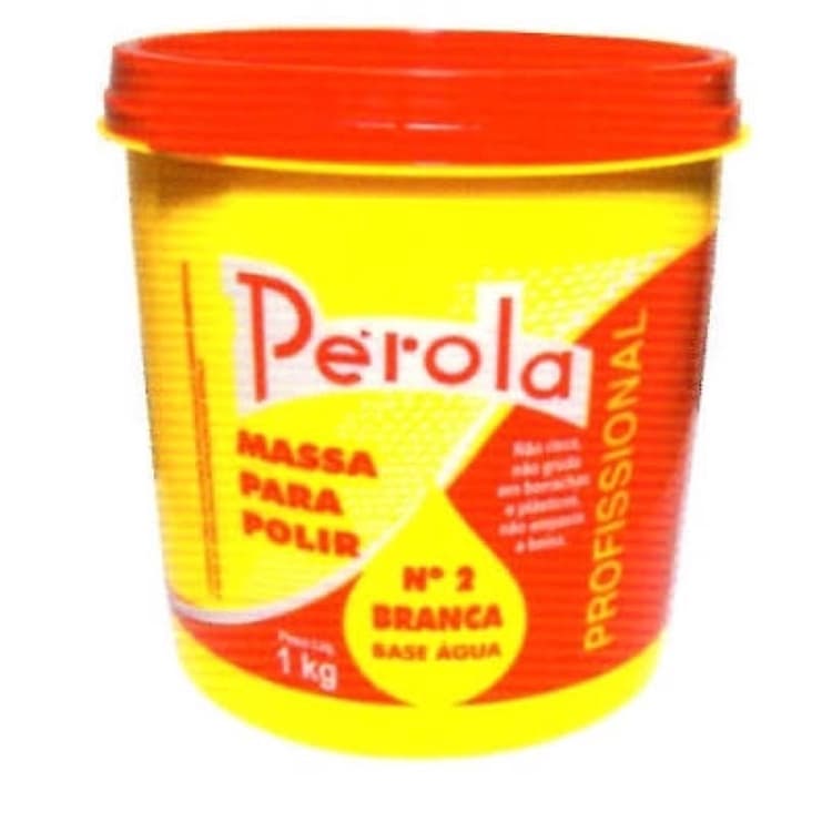 Massa para polir Pérola N2 branca base água 1 kg