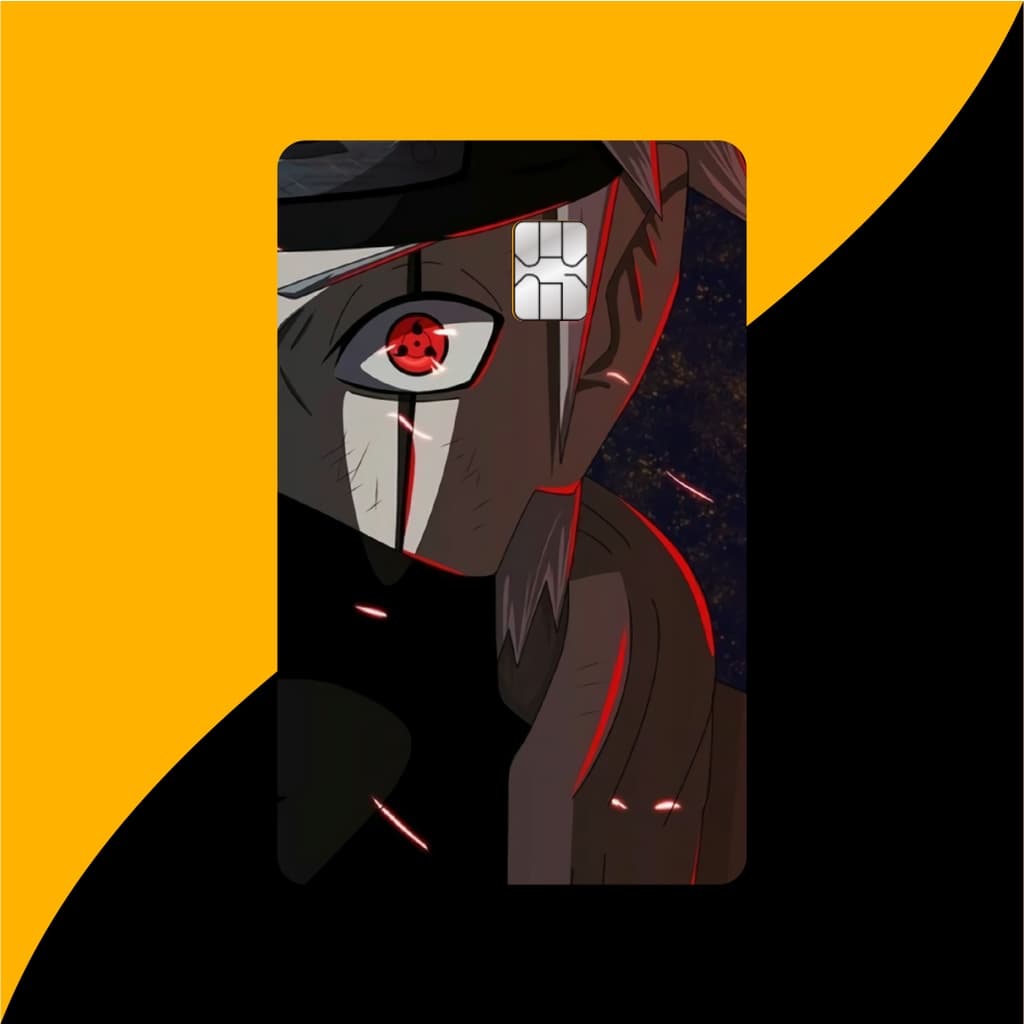 Adesivo para Cartão de Crédito Kakashi Hatake sharingan Película para cartão Skin Card a Prova d'água