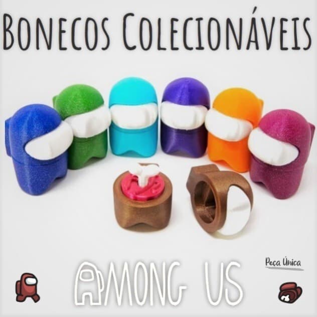 Colecionaveis de Among Us - Miniatura de Personagens Tripulantes - Personagens Inspirados no Jogo Do Among Us