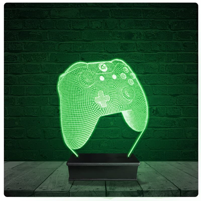 Luminária Abajur Acrílico Led - Controle Xbox 360