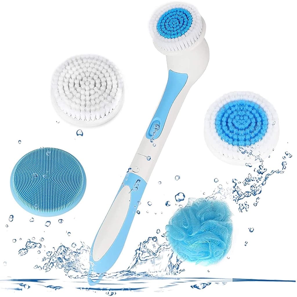 Escova De Banho 5 Em 1 Massageadora Esfoliador Corporal Pedicure Esponja Com Acessorios