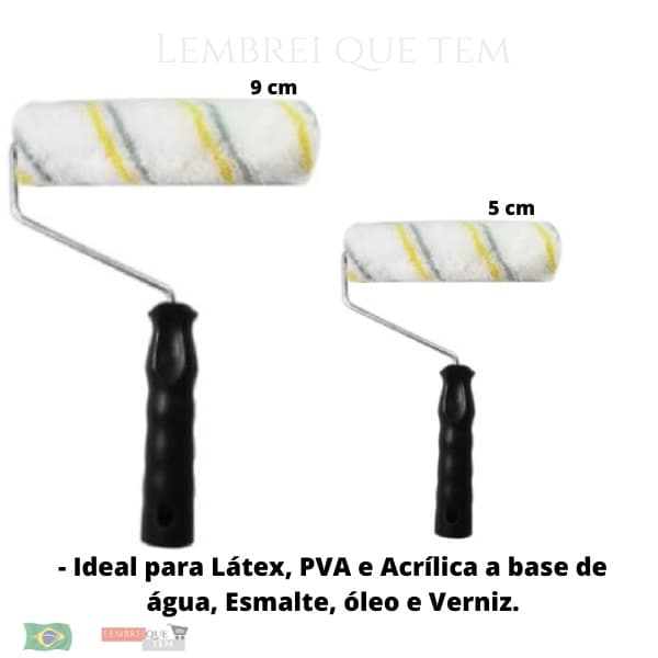 Rolinho Lã espuma Polipop 9 e 5 cm - Substitui os rolos de espuma pintura