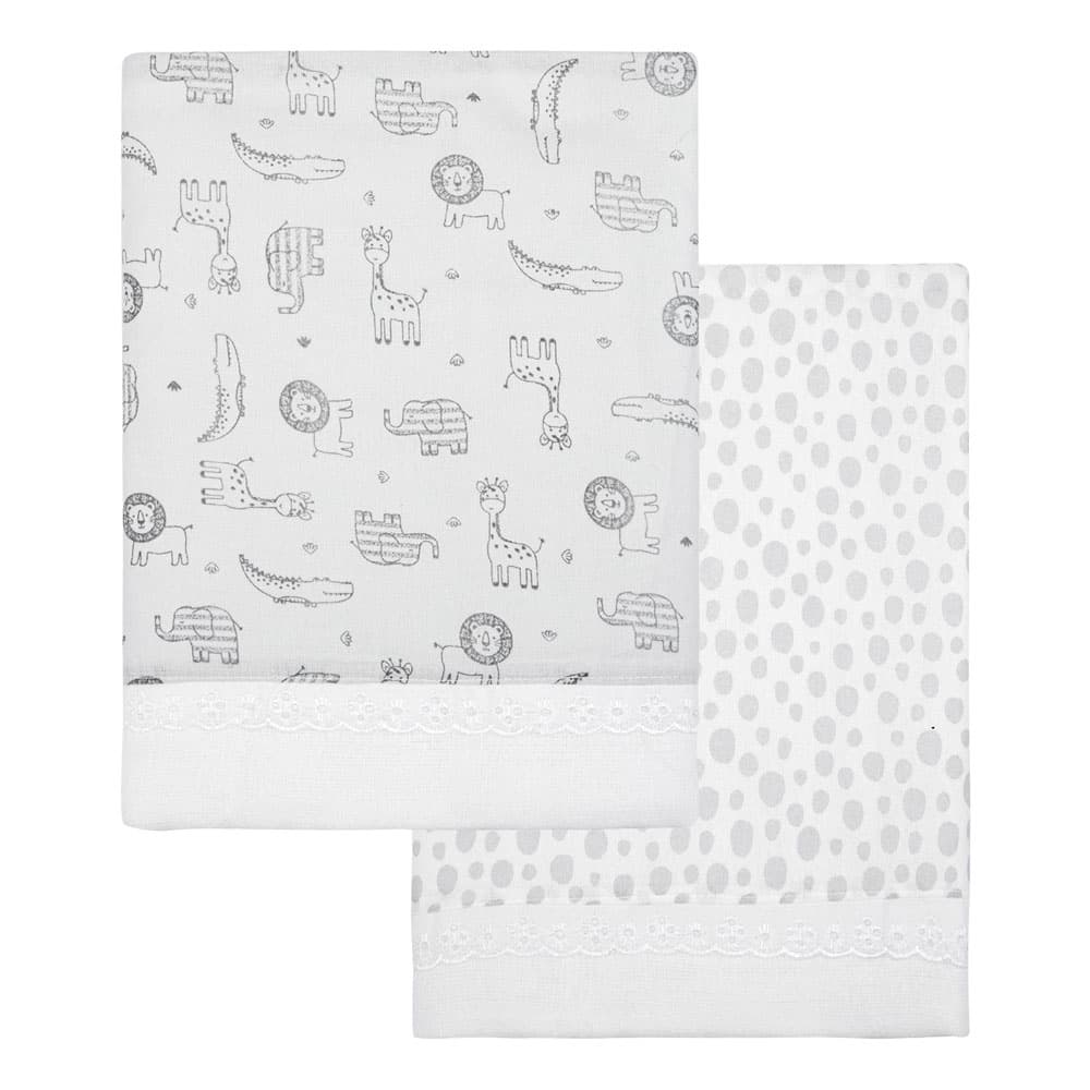 Kit 2 Toalhas de Fralda Papi 1,10m X 70cm Selva Neutro