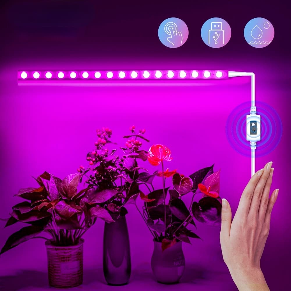 Lâmpadas De Cultivo De Plantas Com Efeito De Estufa , USB , Espectro Completo , Luz Crescente , Interruptor De Varredura