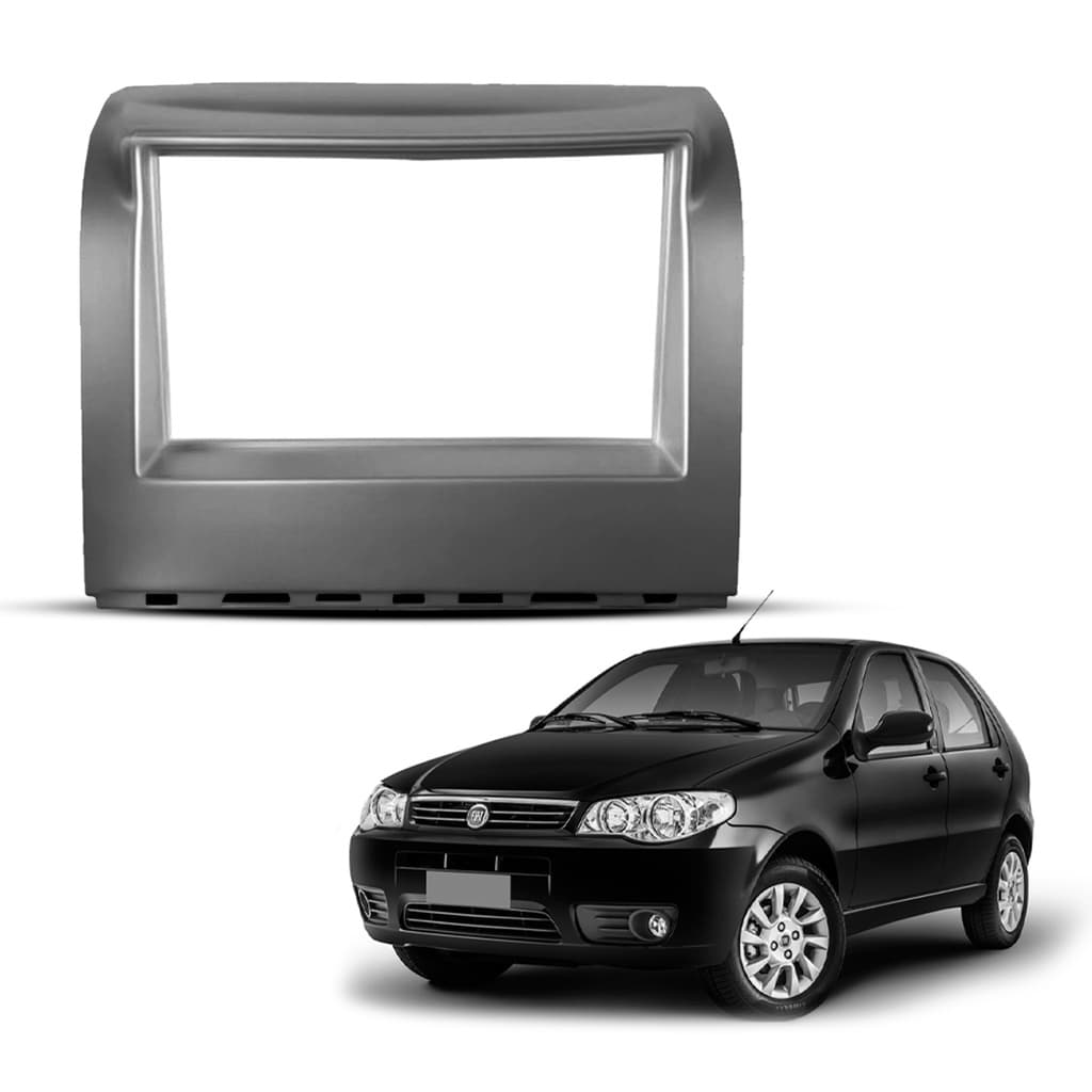 Moldura Central Painel 2Din Fiat Palio Fire / Way Multimídia