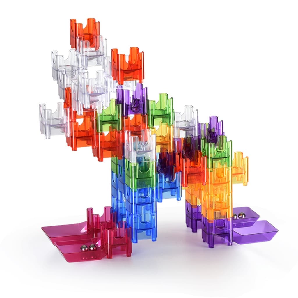 Pista Labirinto Blocos De Montar Para Bolinhas Marble Run Ball Maze Steam Toy