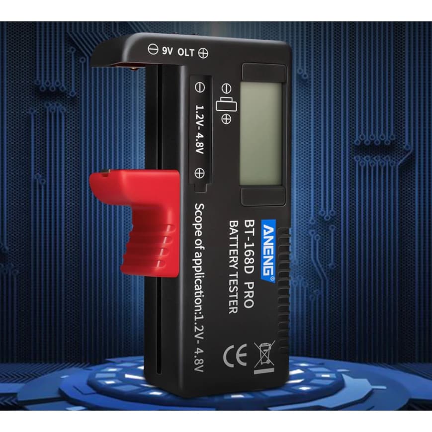 Teste de pilhas e baterias digital BT-168 PRO  e BT-168 Analógico - teste de tensão de pilhas e baterias até 9 Volts - excelente testador