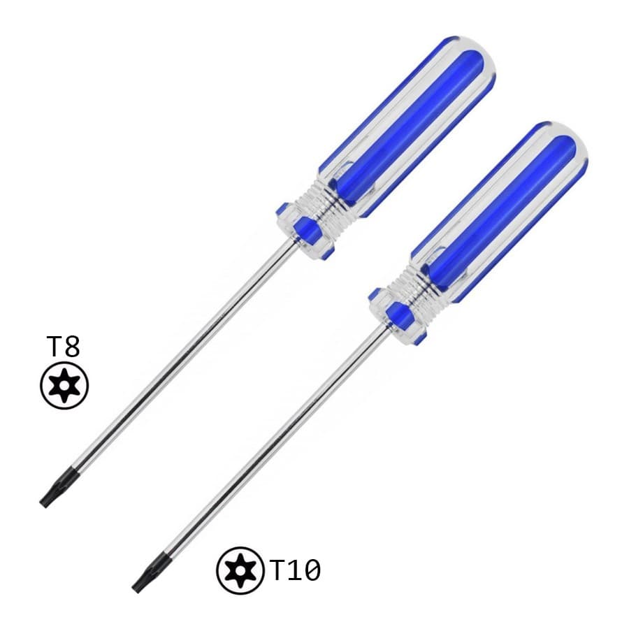 Chave Torx T8 + Chave T10 Azul C/ Furo Xbox 360 One Ps3 Ps4