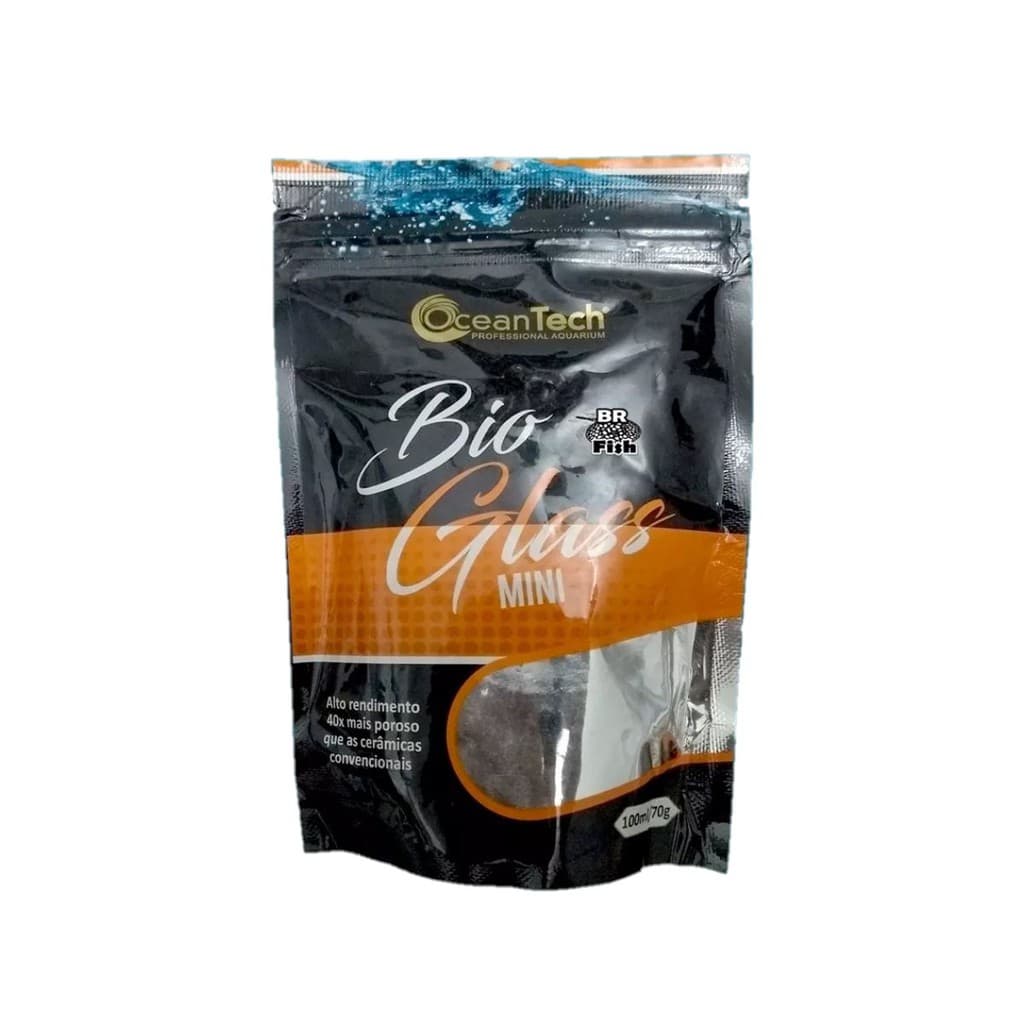 Mídia P Aquário Cerâmica Ocean Tech Bio Glass Mini 100ml 70g