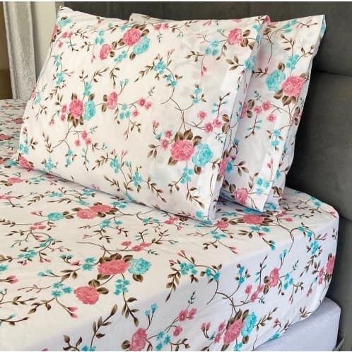 Jogo de Cama Lençol Casal Estampado 3 Peças Lindas Estampas