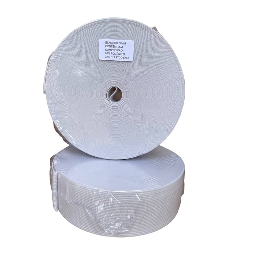 Elástico de Embutir 50mm X 25 Metros Confecções Em Geral