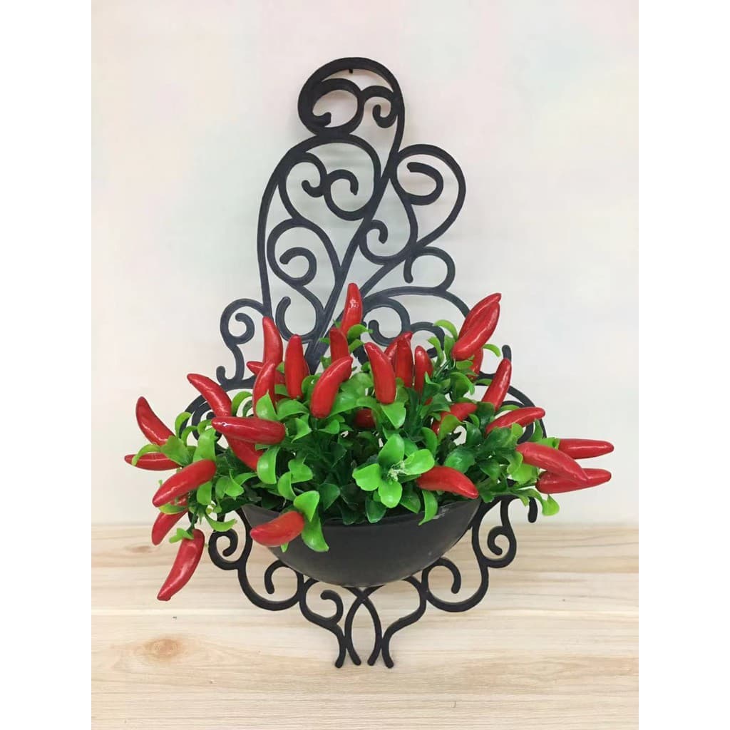 Vaso de Parede arandela com plantas artificiais