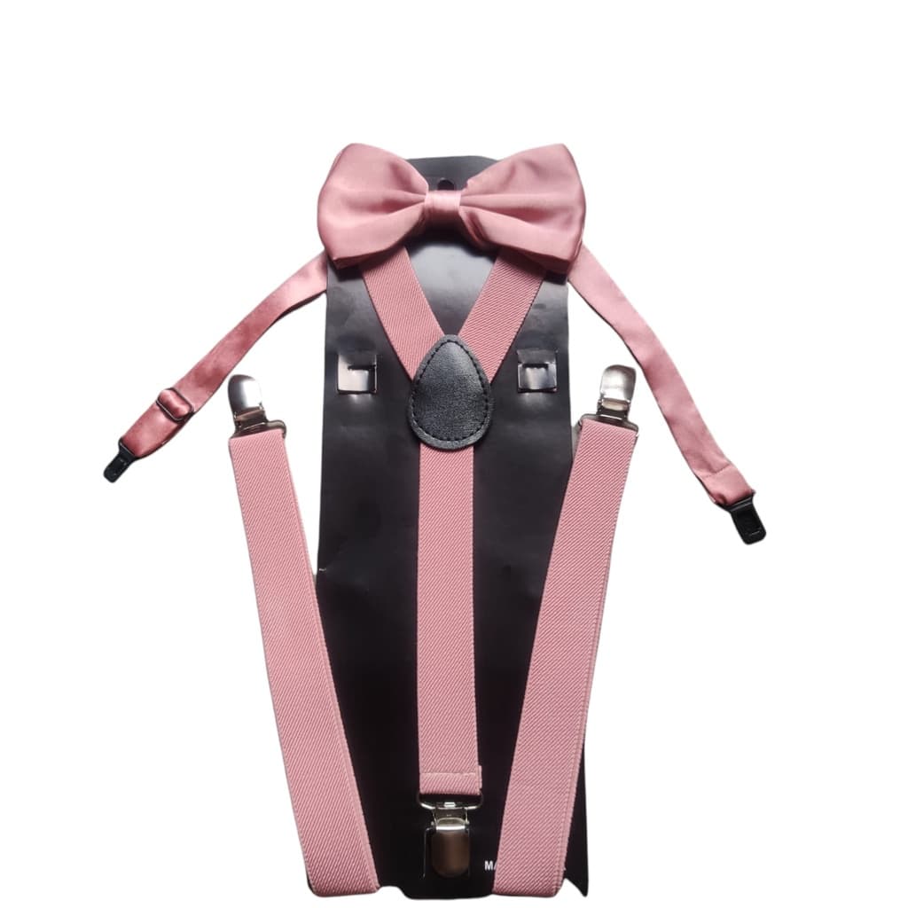 Kit Suspensórios Adulto e Infantil Rose Suspenders Em Y