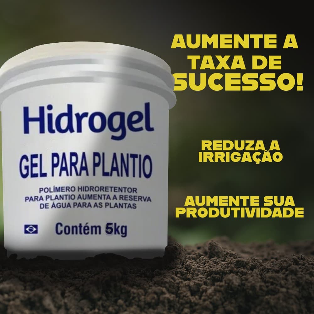 ÁguaGEL - GEL PARA PLANTIO DE MUDAS - MANTEM O SOLO HIDRATADO 5kg
