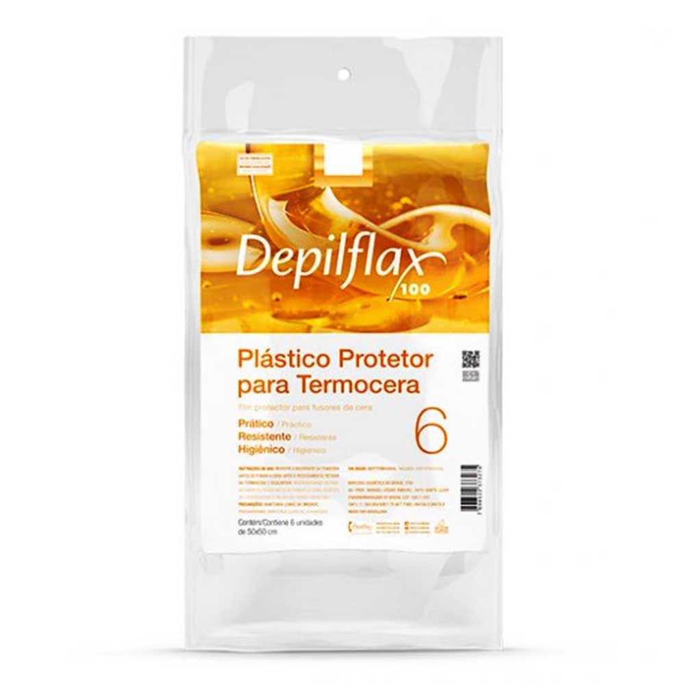 6 Plásticos Protetores Para Termocera 50cmx50cm - Depilflax