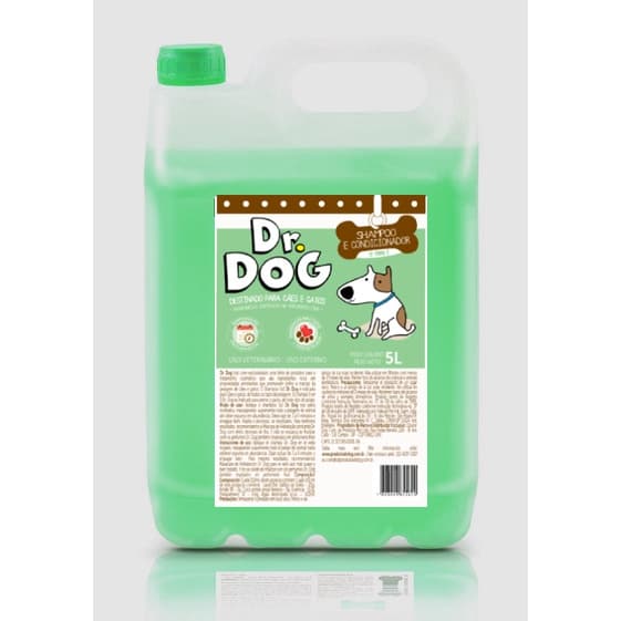 Shampoo e Condicionador 5L Cães Gatos Antialérgico, Não Irrita os Olhos, Lhasa apso, shih tzu, pug
